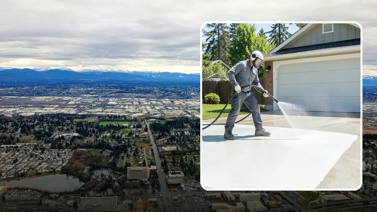 Garage Floor Cleaning in SeaTac, King County, WA - Deep-clean oil-soaked, dusty garage floors to a bright, safer surface ready for parking or coating.