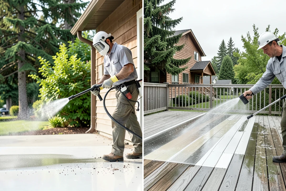 Garage Floor Cleaning in Seattle, King County, WA - Clear the floor and mask off walls and storage areas