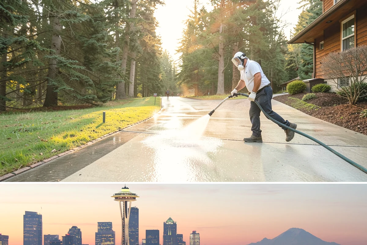 Garage Floor Cleaning in Seattle, King County, WA - Because a garage floor is sheltered, this service works year-round, though winter is popular when homeowners prep for coating...