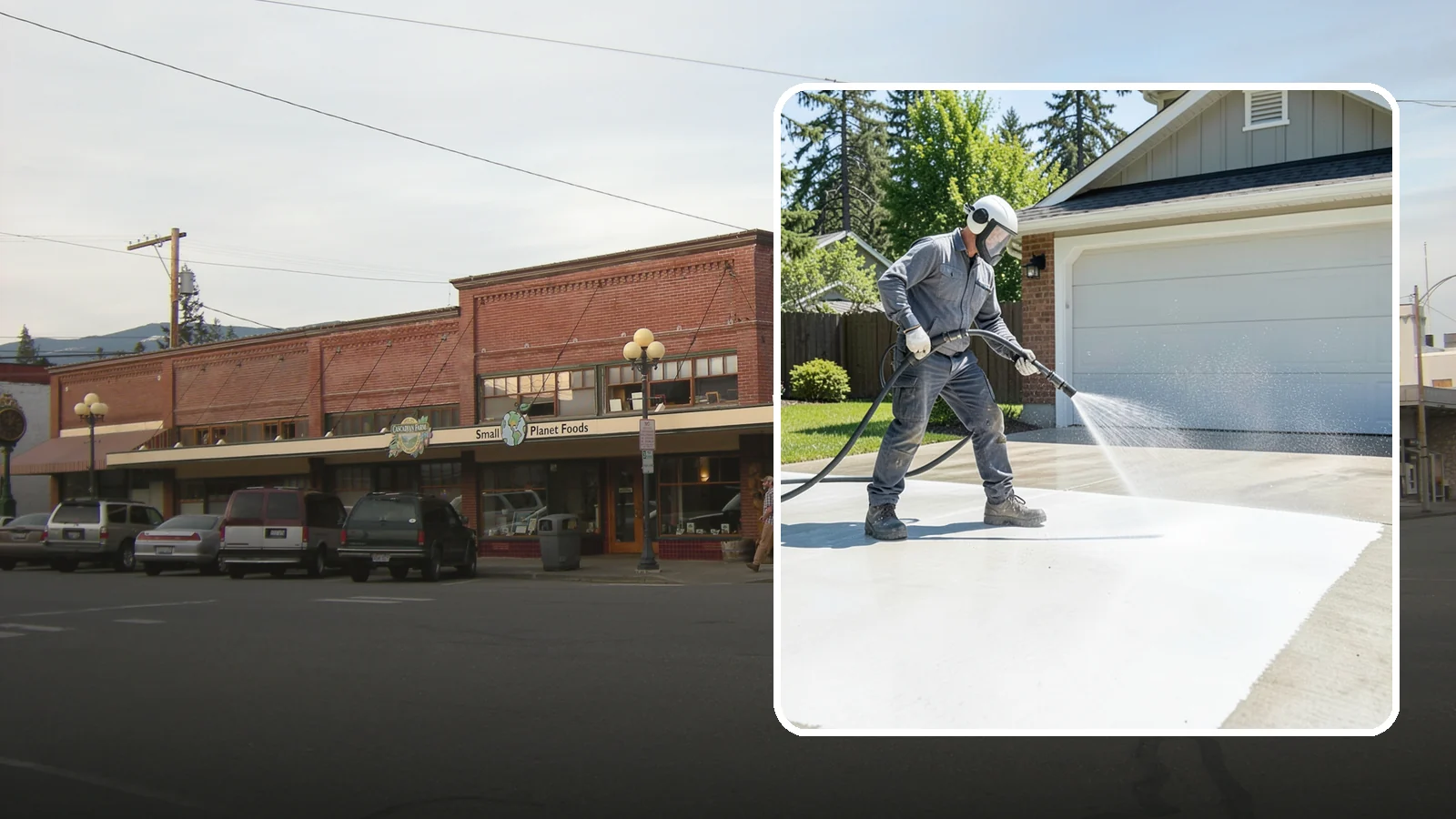 Garage Floor Cleaning in Sedro-Woolley, Skagit County, WA - Deep-clean oil-soaked, dusty garage floors to a bright, safer surface ready for parking or coating.