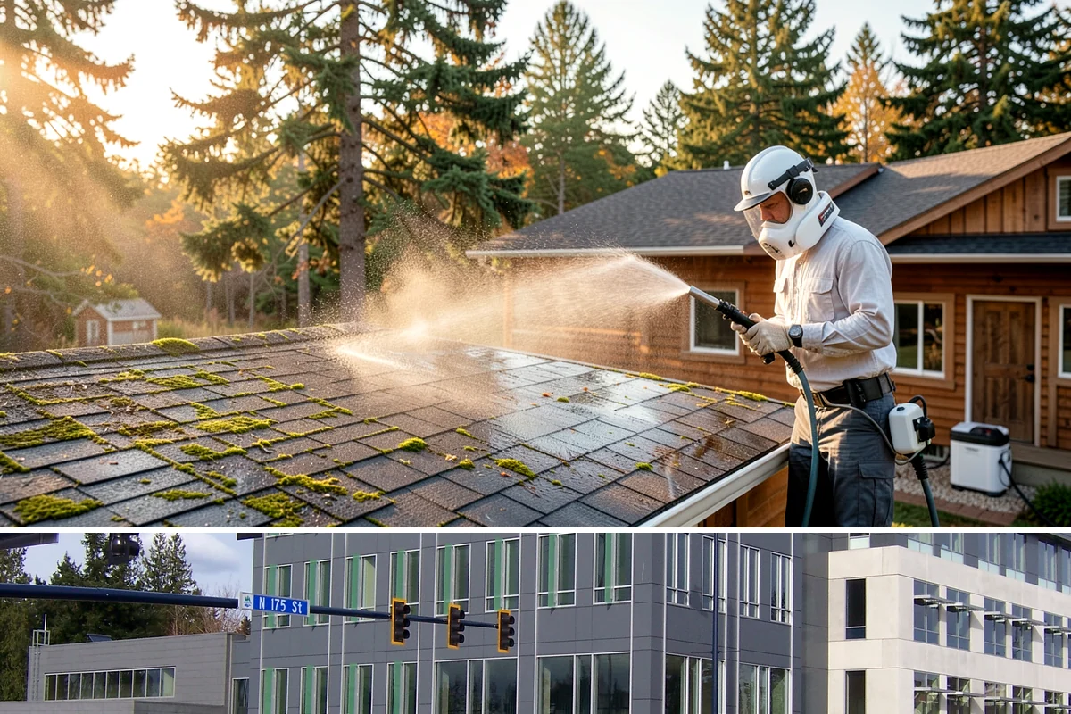 Garage Floor Cleaning in Shoreline, King County, WA - Because a garage floor is sheltered, this service works year-round, though winter is popular when homeowners prep for coating...