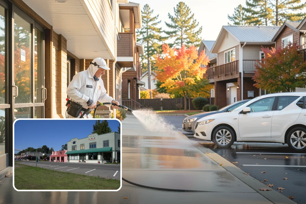 Garage Floor Cleaning in Snoqualmie, King County, WA - Cuts through years of oil, brake dust, and tracked-in road salt
