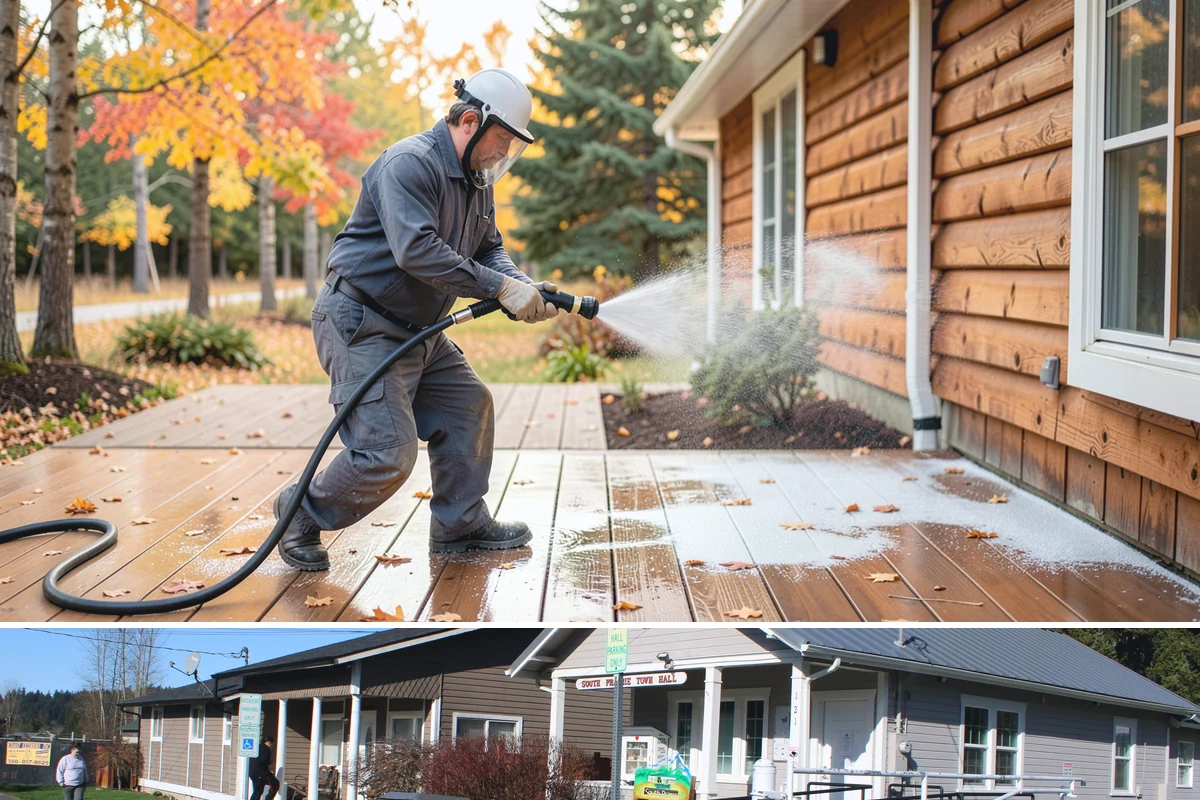 Garage Floor Cleaning in South Prairie, Pierce County, WA - Because a garage floor is sheltered, this service works year-round, though winter is popular when homeowners prep for coating...