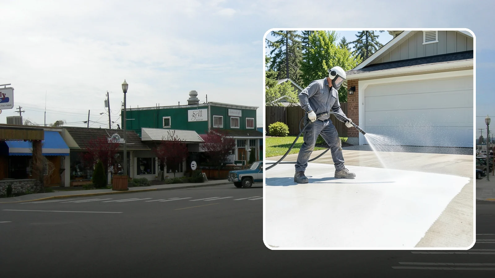 Garage Floor Cleaning in Stanwood, Snohomish County, WA - Deep-clean oil-soaked, dusty garage floors to a bright, safer surface ready for parking or coating.