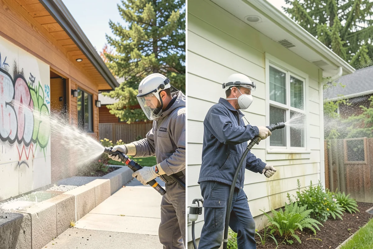 Garage Floor Cleaning in Stanwood, Snohomish County, WA - Clear the floor and mask off walls and storage areas