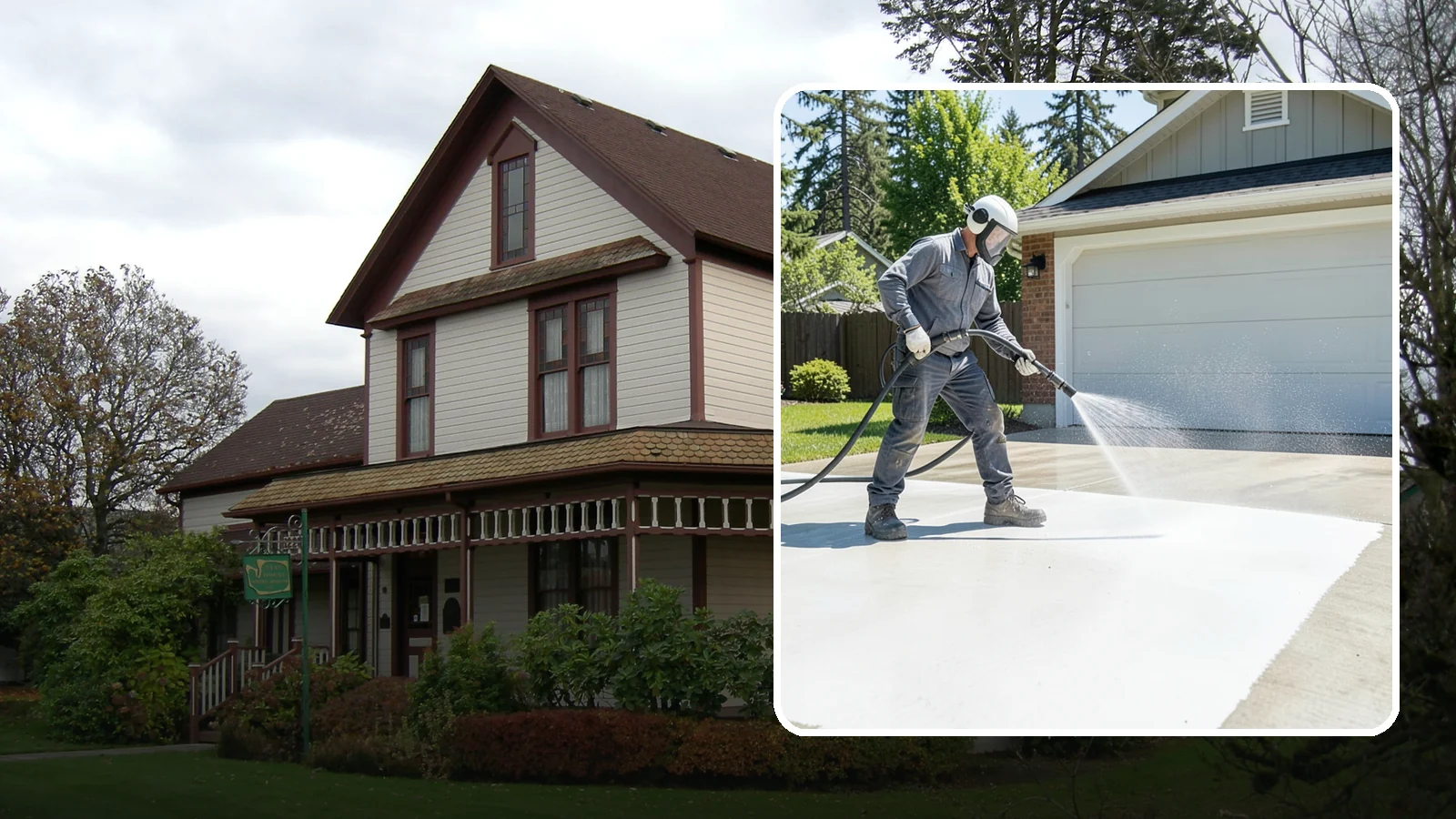Garage Floor Cleaning in Sumner, Pierce County, WA - Deep-clean oil-soaked, dusty garage floors to a bright, safer surface ready for parking or coating.
