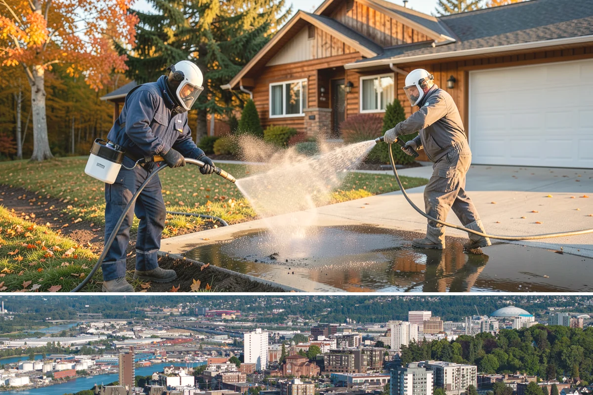 Garage Floor Cleaning in Tacoma, Pierce County, WA - Because a garage floor is sheltered, this service works year-round, though winter is popular when homeowners prep for coating...