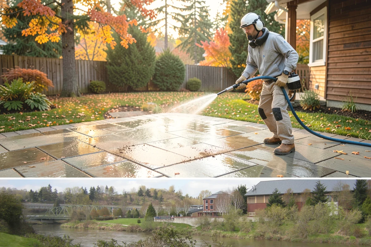 Garage Floor Cleaning in Tukwila, King County, WA - Because a garage floor is sheltered, this service works year-round, though winter is popular when homeowners prep for coating...