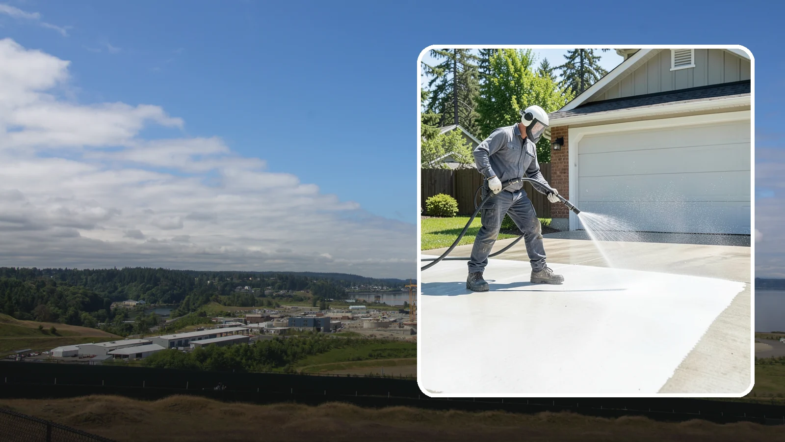 Garage Floor Cleaning in University Place, Pierce County, WA - Deep-clean oil-soaked, dusty garage floors to a bright, safer surface ready for parking or coating.