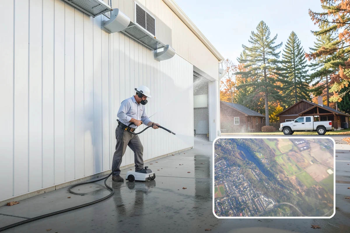 Garden Wall Cleaning in Algona, King County, WA - Removes moss and soil staining from wall faces and caps