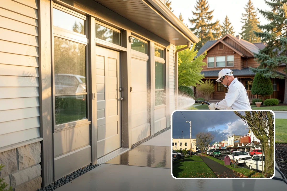 Garden Wall Cleaning in Arlington, Snohomish County, WA - Removes moss and soil staining from wall faces and caps