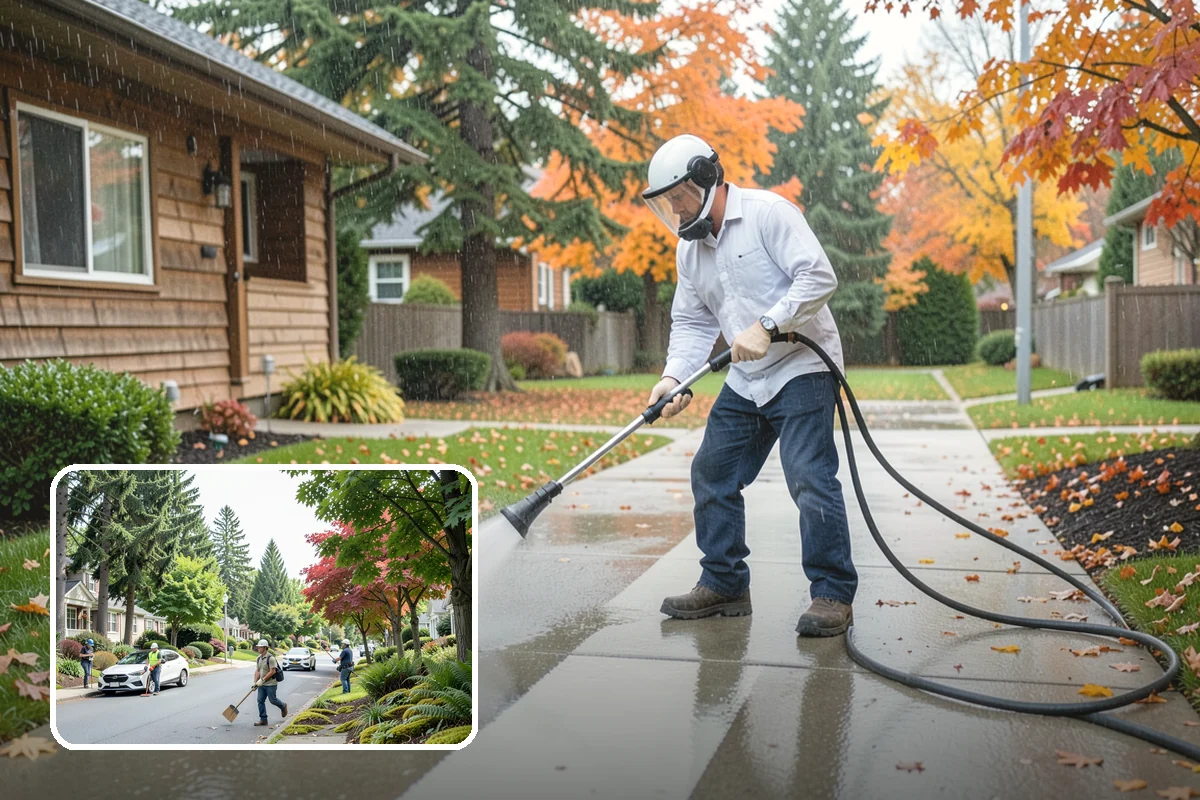 Garden Wall Cleaning in Beaux Arts Village, King County, WA - Removes moss and soil staining from wall faces and caps