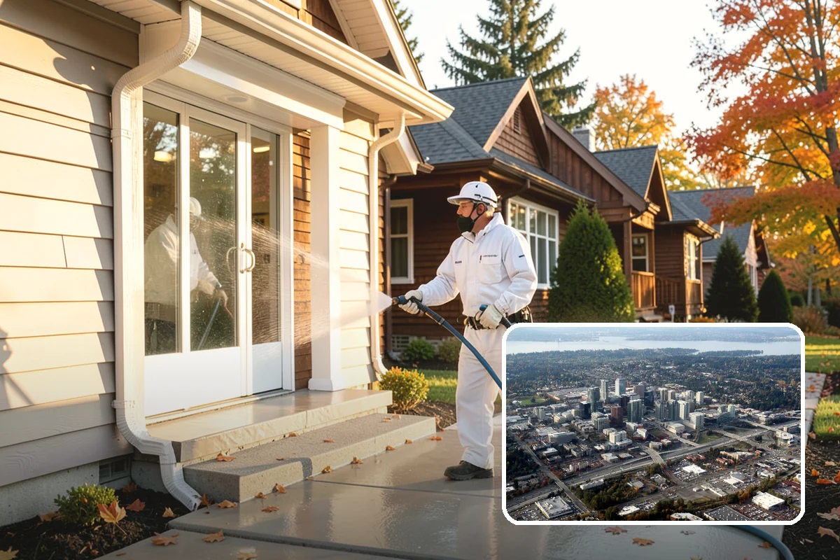 Garden Wall Cleaning in Bellevue, King County, WA - Removes moss and soil staining from wall faces and caps