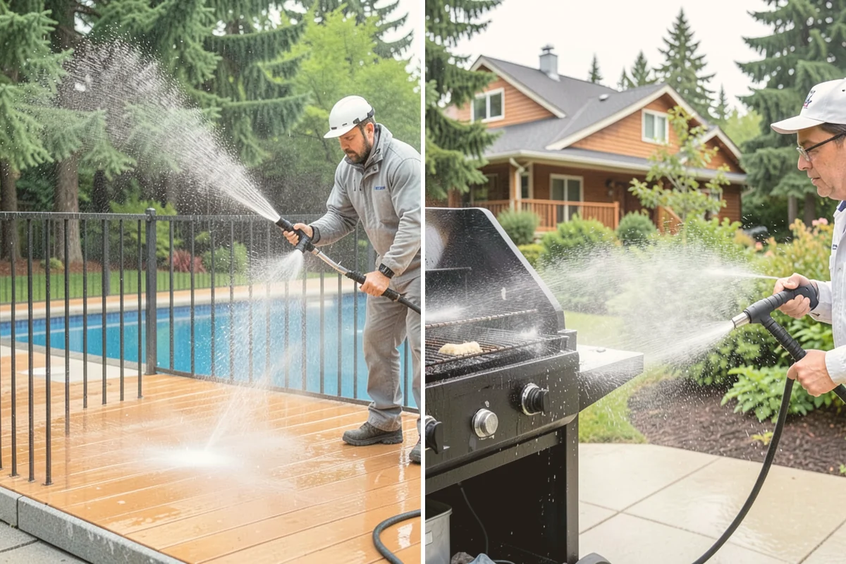 Garden Wall Cleaning in Bellevue, King County, WA - Inspect the wall material and check mortar joints