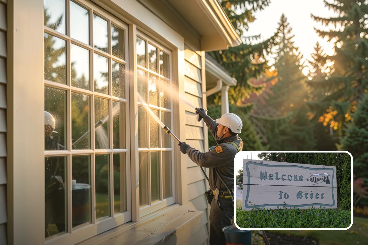 Garden Wall Cleaning in Brier, Snohomish County, WA - Removes moss and soil staining from wall faces and caps