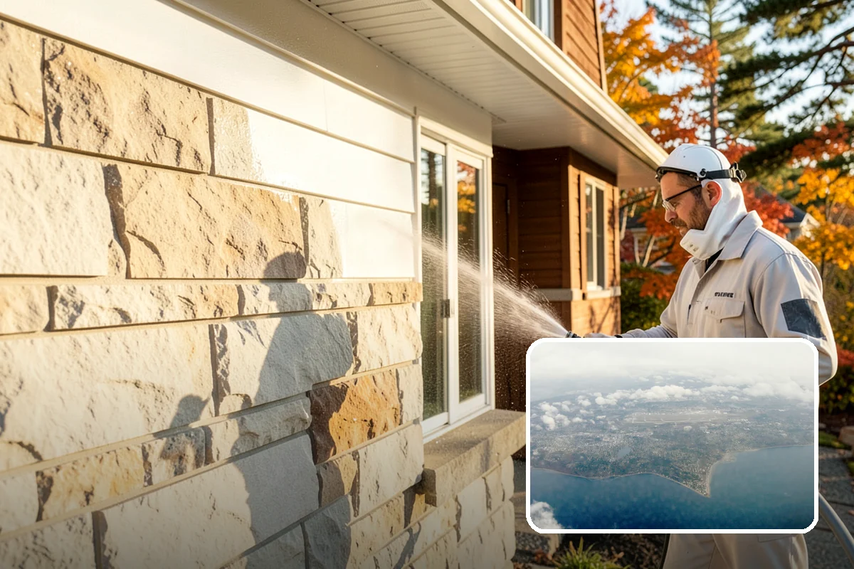 Garden Wall Cleaning in Burien, King County, WA - Removes moss and soil staining from wall faces and caps
