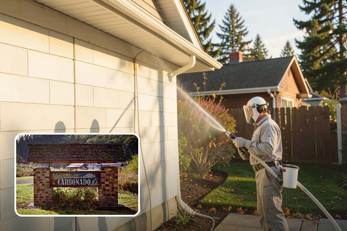 Garden Wall Cleaning in Carbonado, Pierce County, WA - Removes moss and soil staining from wall faces and caps