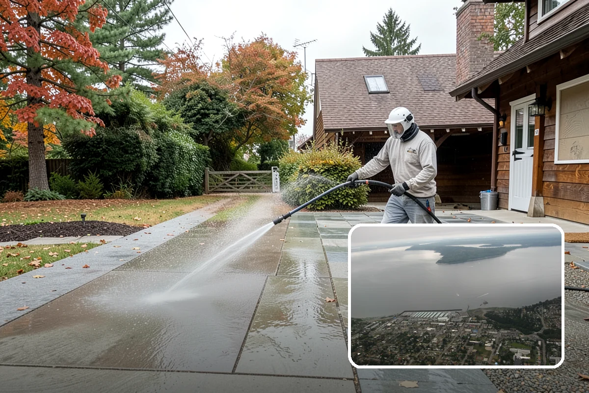 Garden Wall Cleaning in Des Moines, King County, WA - Removes moss and soil staining from wall faces and caps