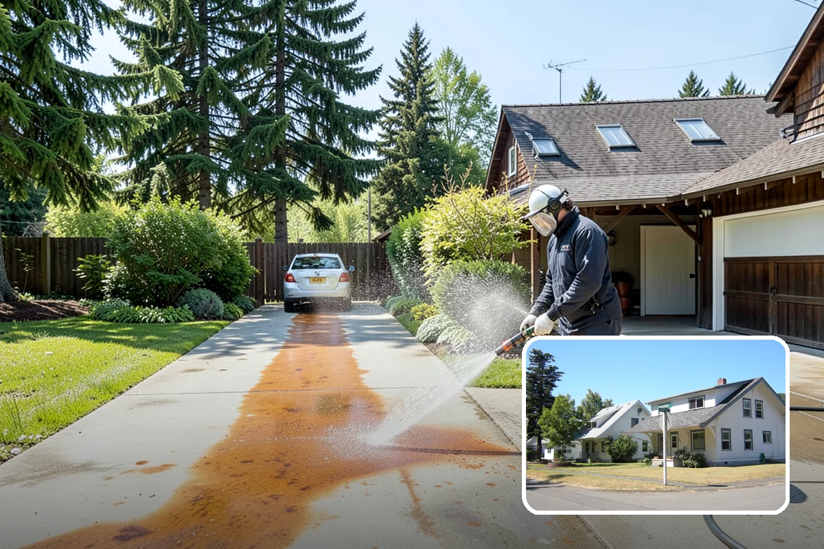 Garden Wall Cleaning in DuPont, Pierce County, WA - Removes moss and soil staining from wall faces and caps