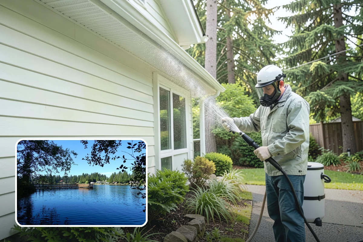 Garden Wall Cleaning in Federal Way, King County, WA - Removes moss and soil staining from wall faces and caps
