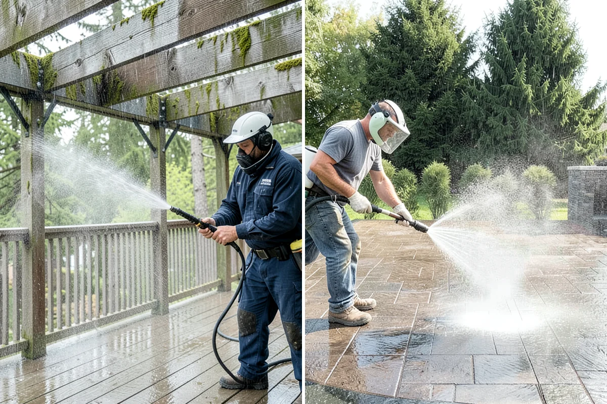Garden Wall Cleaning in Federal Way, King County, WA - Inspect the wall material and check mortar joints