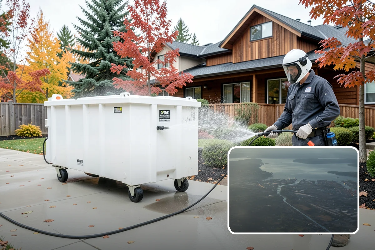Garden Wall Cleaning in Fife, Pierce County, WA - Removes moss and soil staining from wall faces and caps