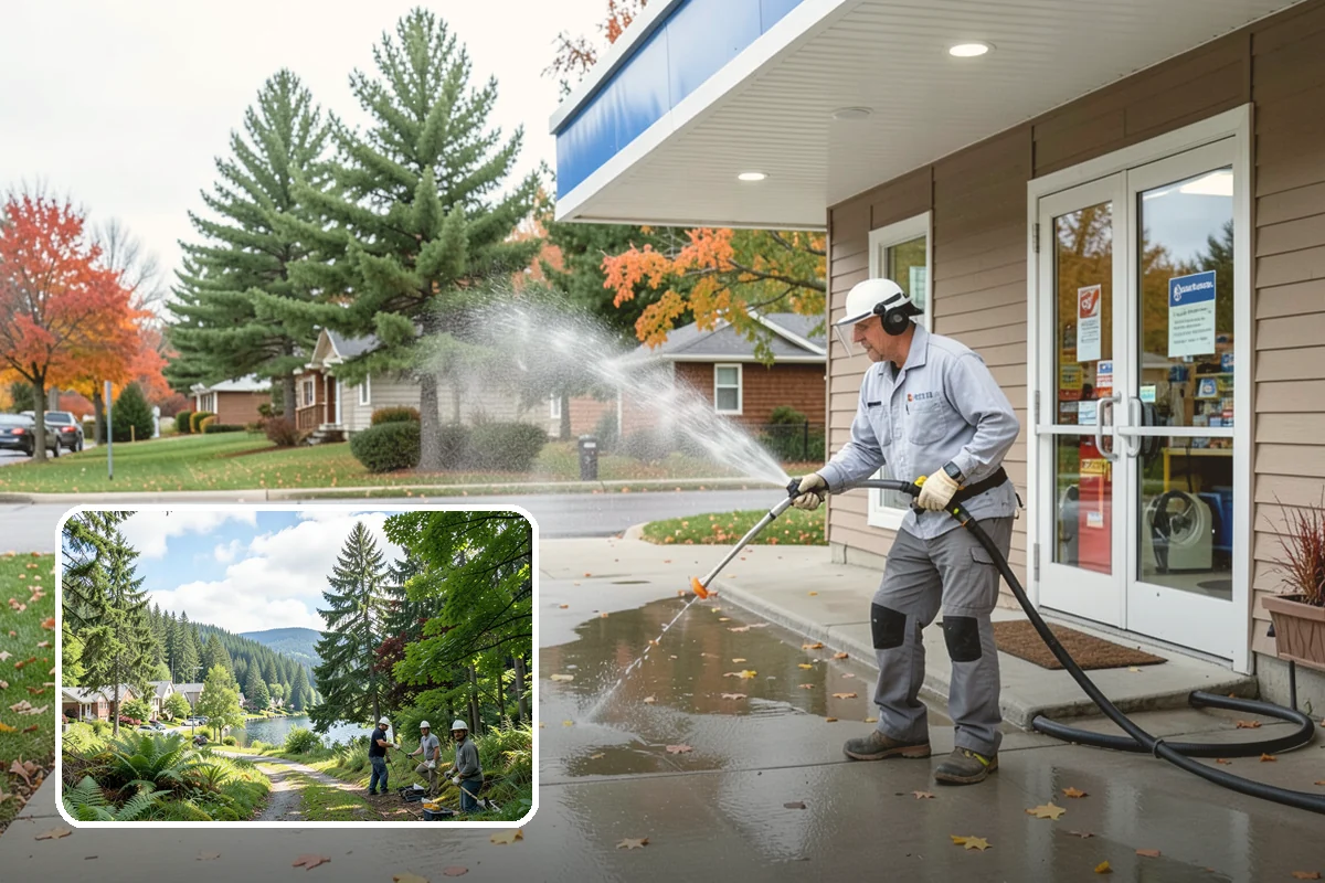 Garden Wall Cleaning in Lake Forest Park, King County, WA - Removes moss and soil staining from wall faces and caps