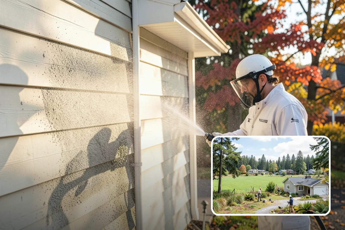 Garden Wall Cleaning in Lyman, Skagit County, WA - Removes moss and soil staining from wall faces and caps