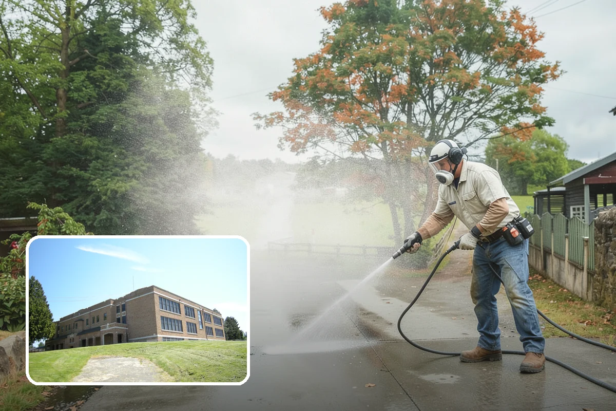Garden Wall Cleaning in Maple Valley, King County, WA - Removes moss and soil staining from wall faces and caps