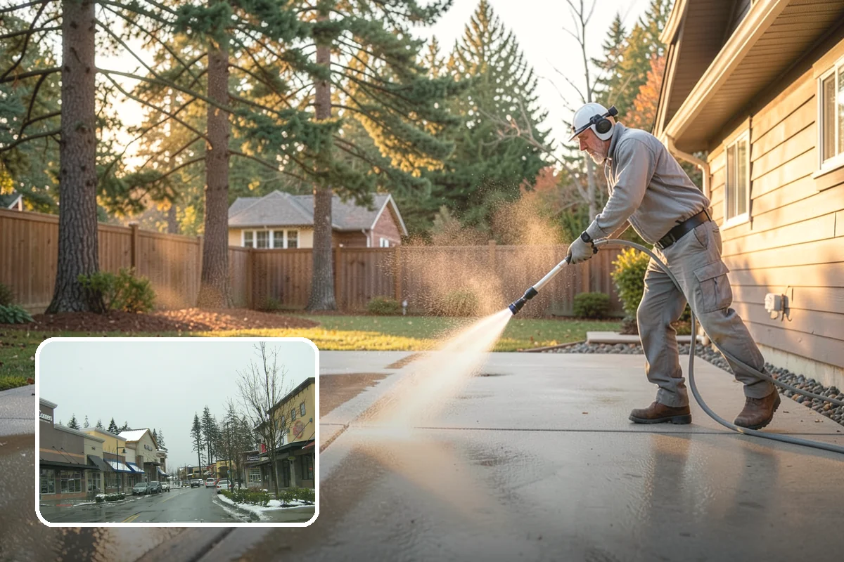 Garden Wall Cleaning in Mill Creek, Snohomish County, WA - Removes moss and soil staining from wall faces and caps