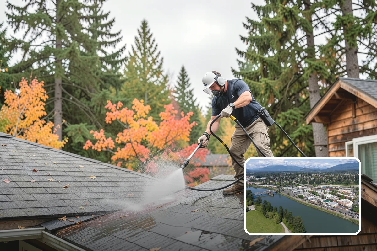 Garden Wall Cleaning in Mount Vernon, Skagit County, WA - Removes moss and soil staining from wall faces and caps