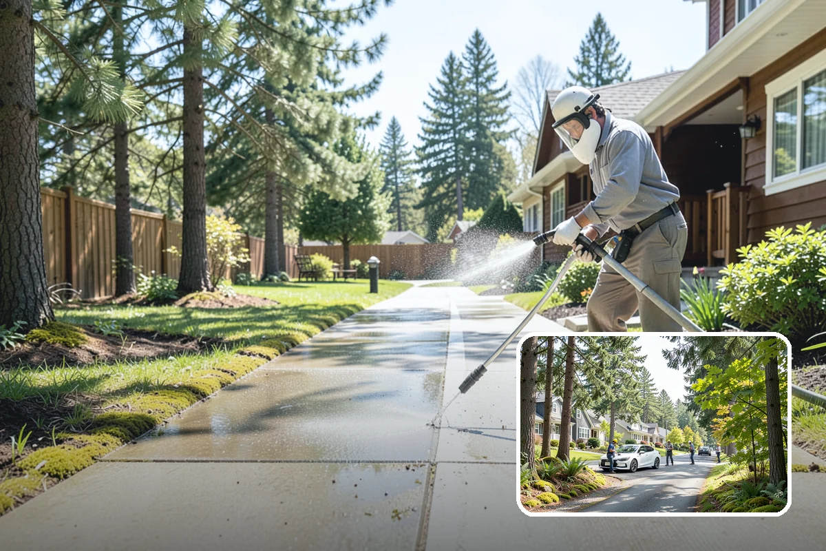 Garden Wall Cleaning in Normandy Park, King County, WA - Removes moss and soil staining from wall faces and caps