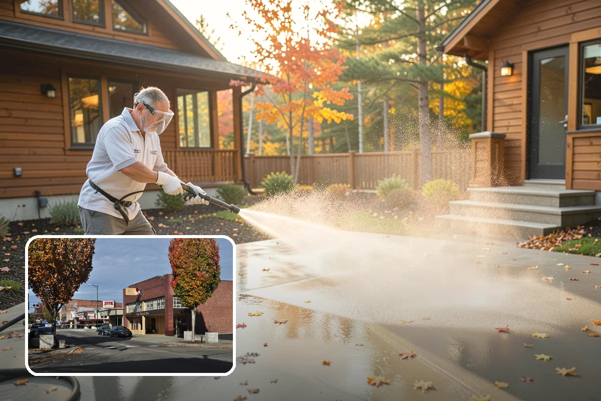 Garden Wall Cleaning in Puyallup, Pierce County, WA - Removes moss and soil staining from wall faces and caps