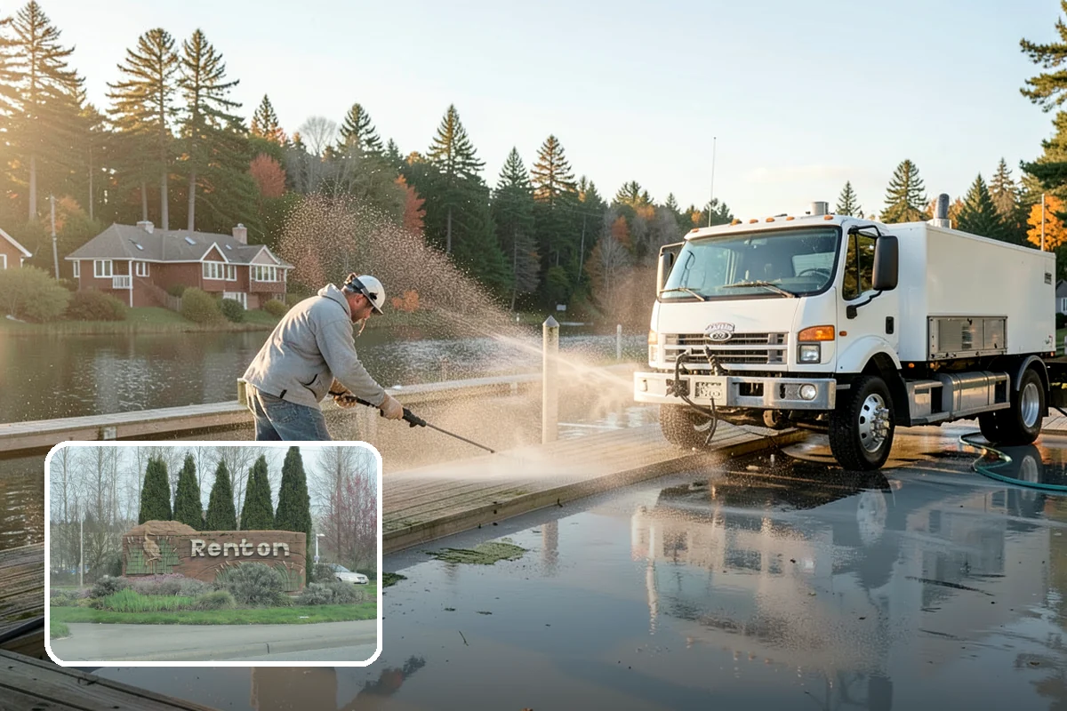 Garden Wall Cleaning in Renton, King County, WA - Removes moss and soil staining from wall faces and caps