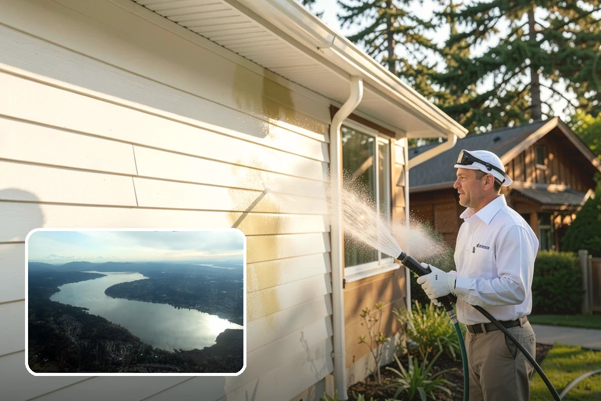 Garden Wall Cleaning in Sammamish, King County, WA - Removes moss and soil staining from wall faces and caps