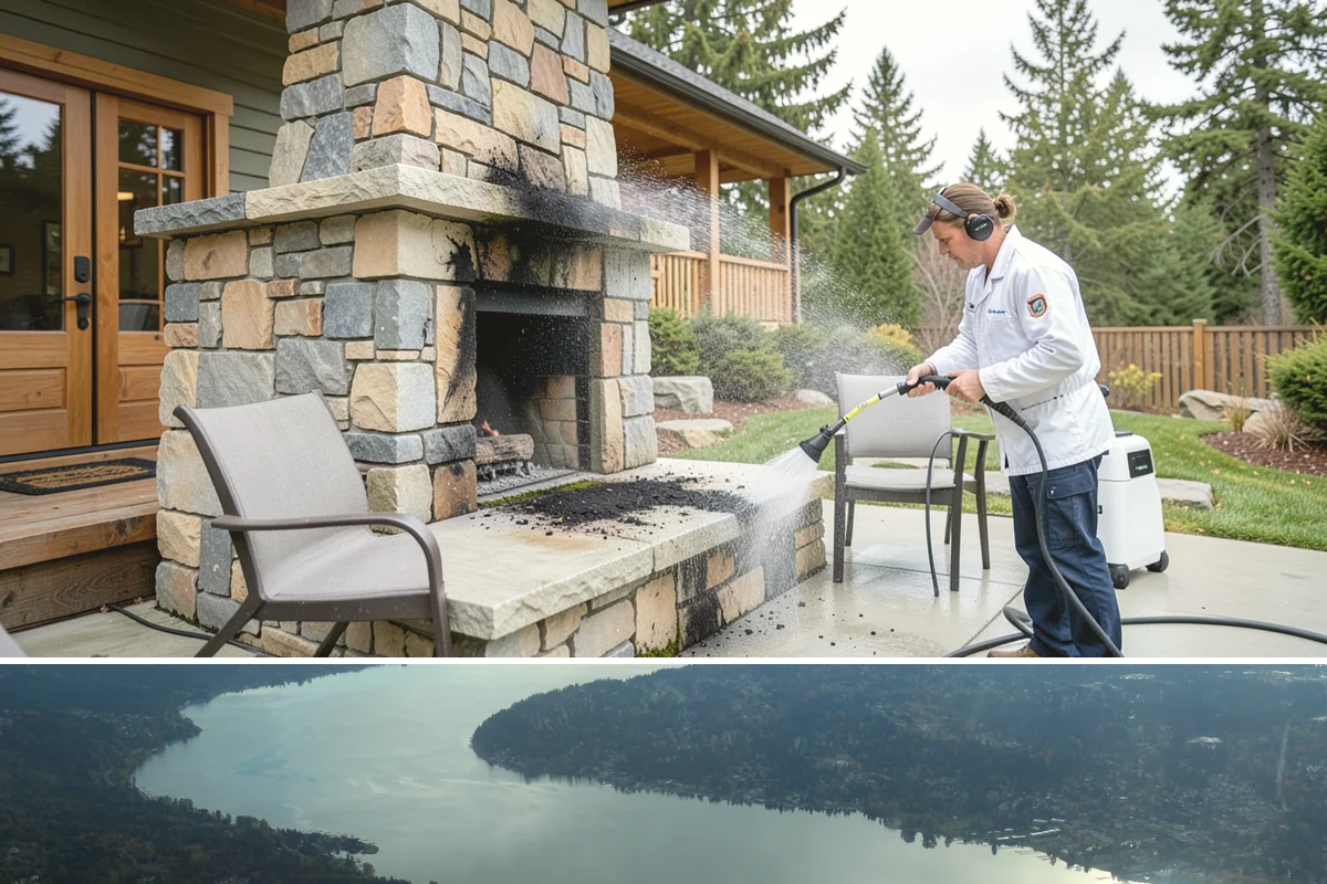 Garden Wall Cleaning in Sammamish, King County, WA - Clean garden walls in spring or summer to strip winter moss and let mortar dry fully afterward.
