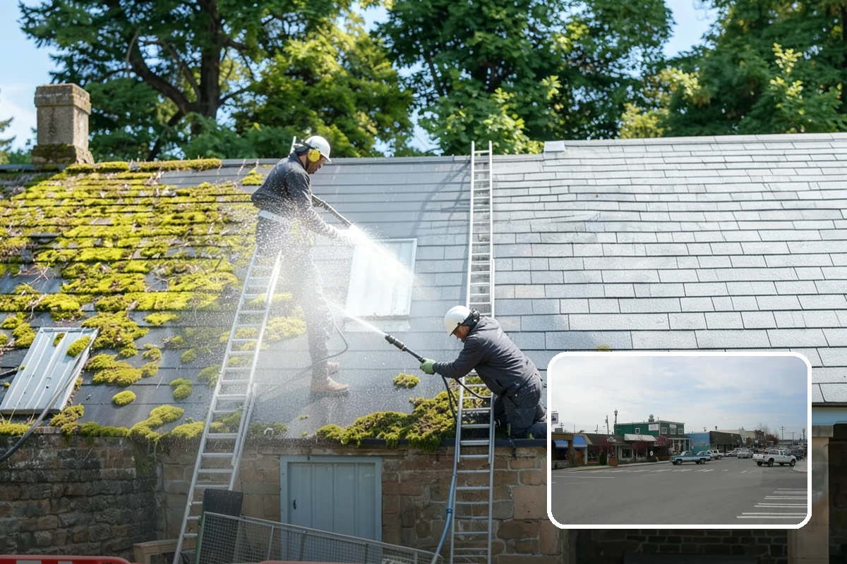Garden Wall Cleaning in Stanwood, Snohomish County, WA - Removes moss and soil staining from wall faces and caps