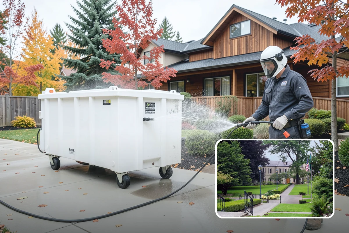 Garden Wall Cleaning in Woodinville, King County, WA - Removes moss and soil staining from wall faces and caps