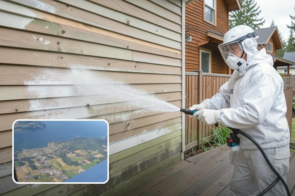 Gas Station Cleaning in Coupeville, Island County, WA - Removes slip-causing oil and fuel film from pump-island concrete