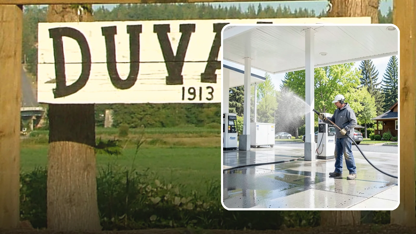 Gas Station Cleaning in Duvall, King County, WA - Deep exterior cleaning for fuel courts, canopies, and pump islands that removes oil, fuel residue, and Northwest grime from...