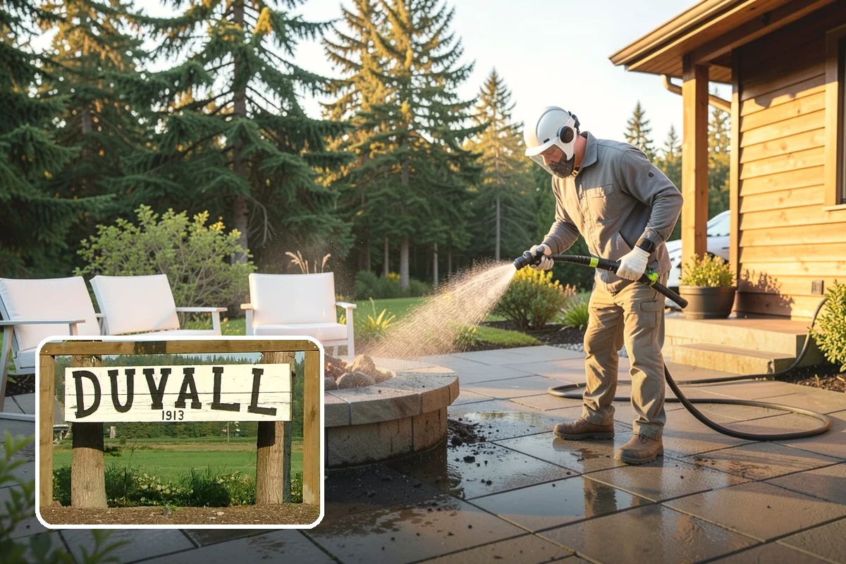 Gas Station Cleaning in Duvall, King County, WA - Removes slip-causing oil and fuel film from pump-island concrete