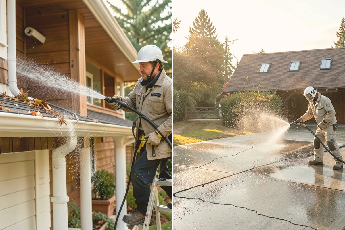 Gas Station Cleaning in Edmonds, Snohomish County, WA - Contain drains and pre-treat oil-stained concrete with a commercial degreaser