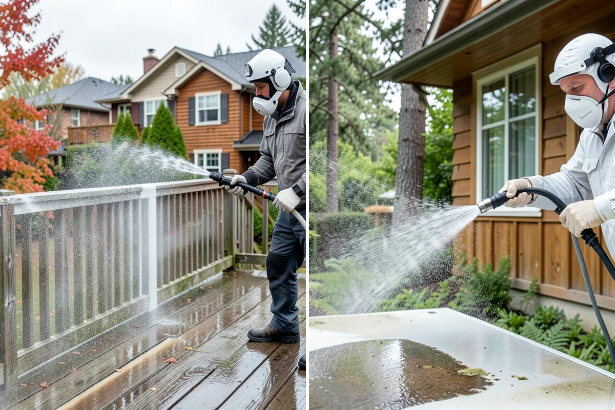 Gas Station Cleaning in Lake Forest Park, King County, WA - Contain drains and pre-treat oil-stained concrete with a commercial degreaser