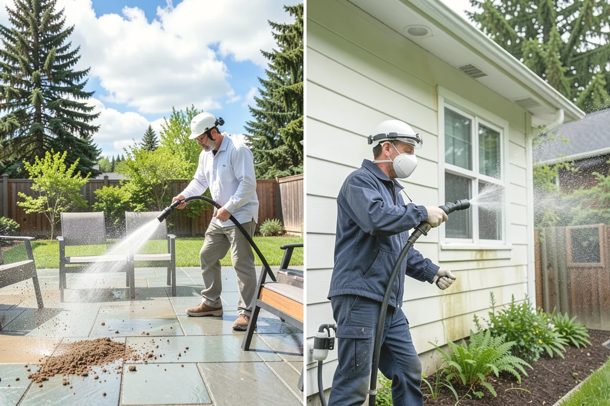 Gas Station Cleaning in Mercer Island, King County, WA - Contain drains and pre-treat oil-stained concrete with a commercial degreaser
