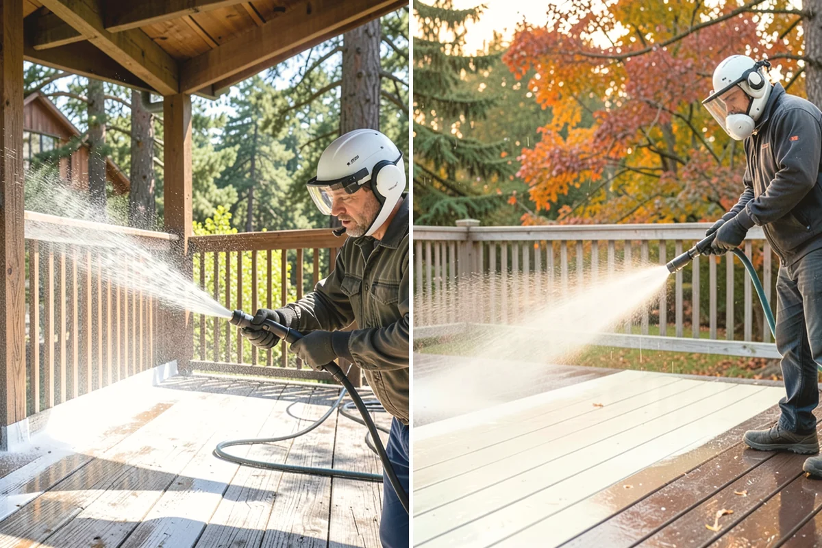 Gas Station Cleaning in Mountlake Terrace, Snohomish County, WA - Contain drains and pre-treat oil-stained concrete with a commercial degreaser