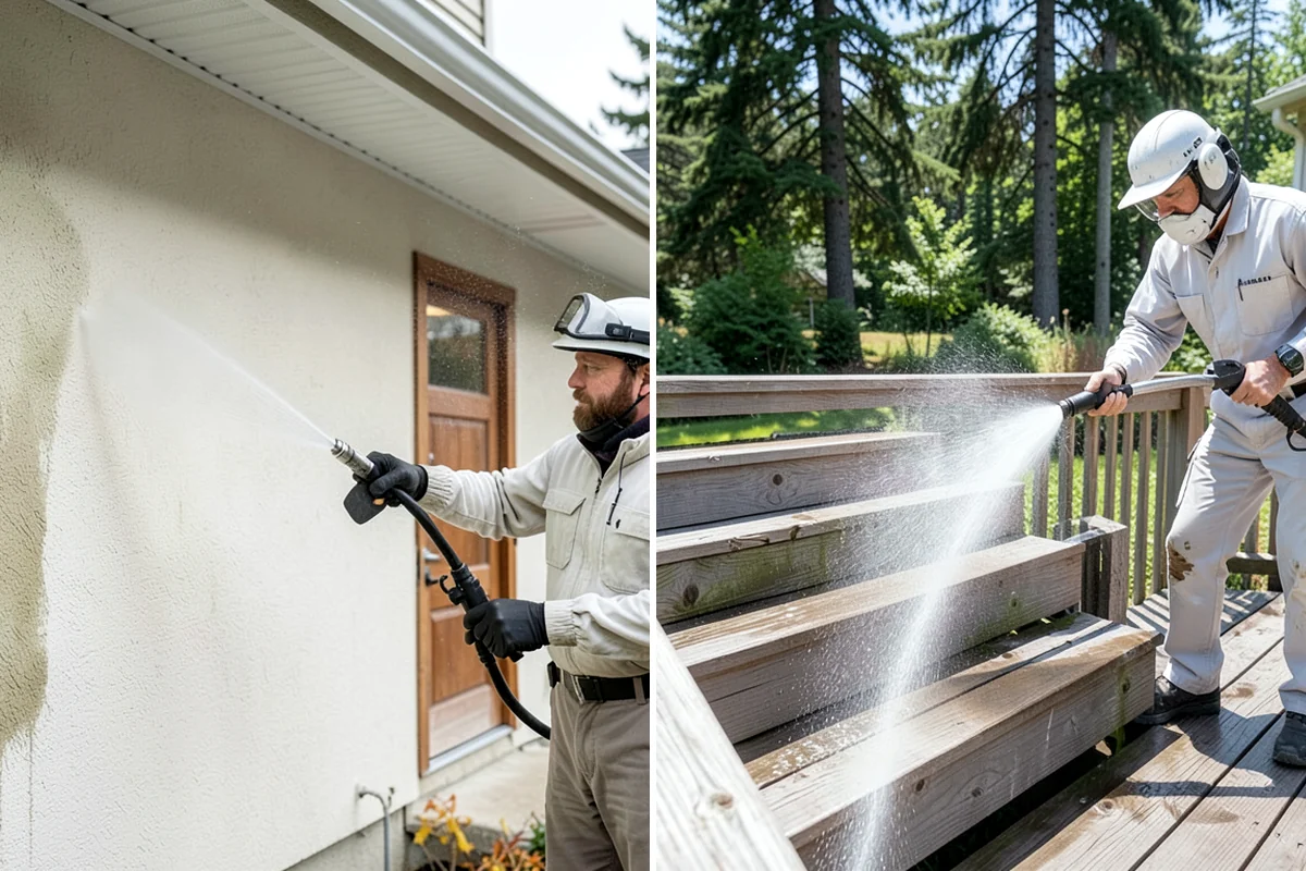 Gas Station Cleaning in Seattle, King County, WA - Contain drains and pre-treat oil-stained concrete with a commercial degreaser