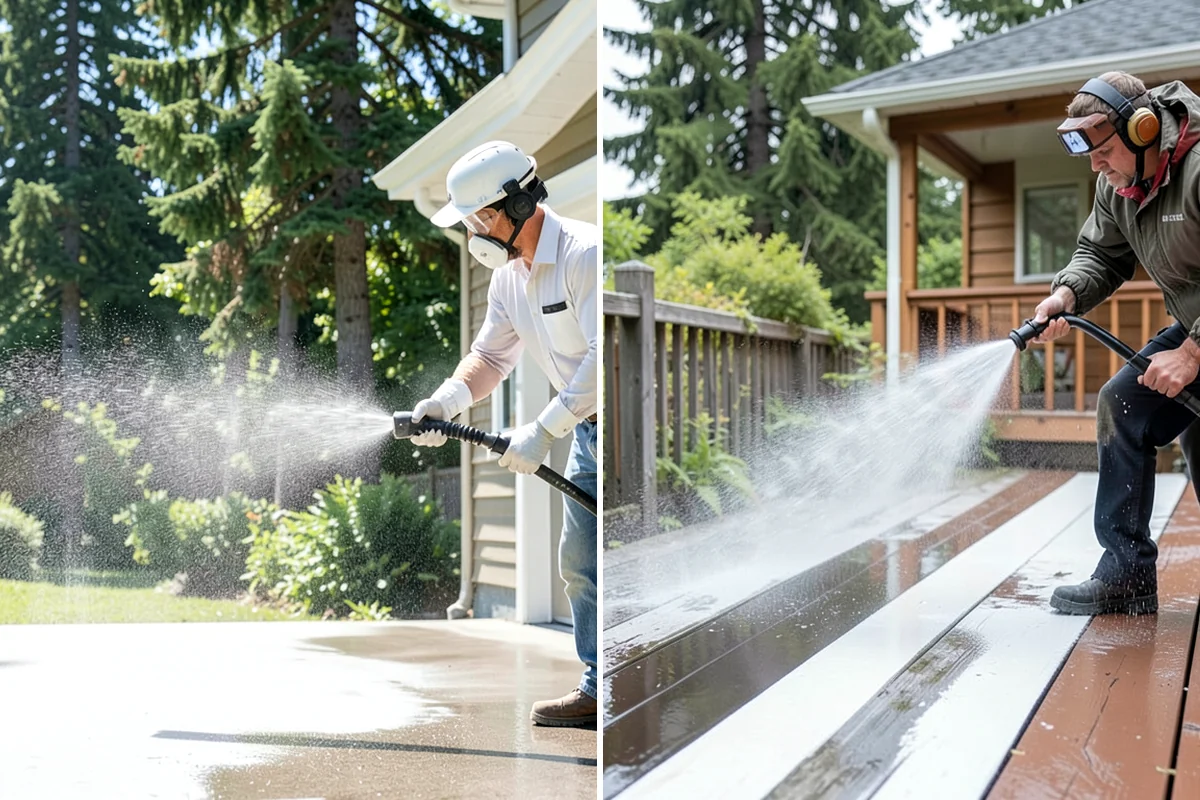 Gas Station Cleaning in Snoqualmie, King County, WA - Contain drains and pre-treat oil-stained concrete with a commercial degreaser