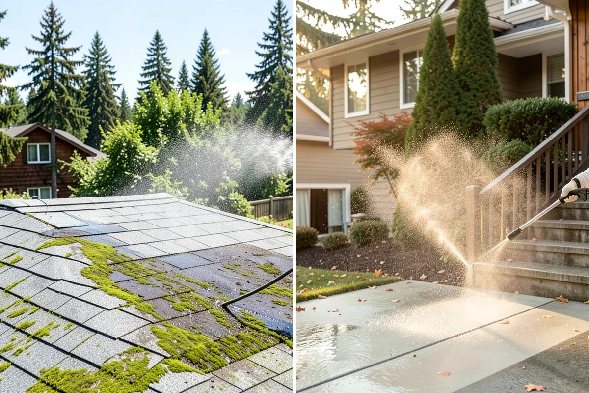 Gazebo Washing in Arlington, Snohomish County, WA - Sweep debris and cobwebs from the interior and roof