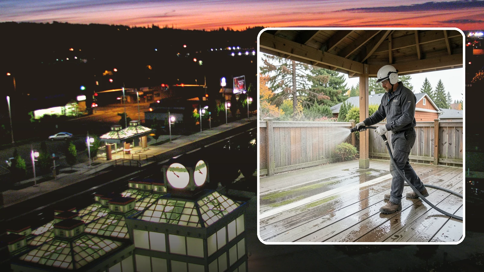 Gazebo Washing in Auburn, King County, WA - Wash gazebos inside and out to remove the moss, cobwebs, and mildew that collect in a shaded garden structure.