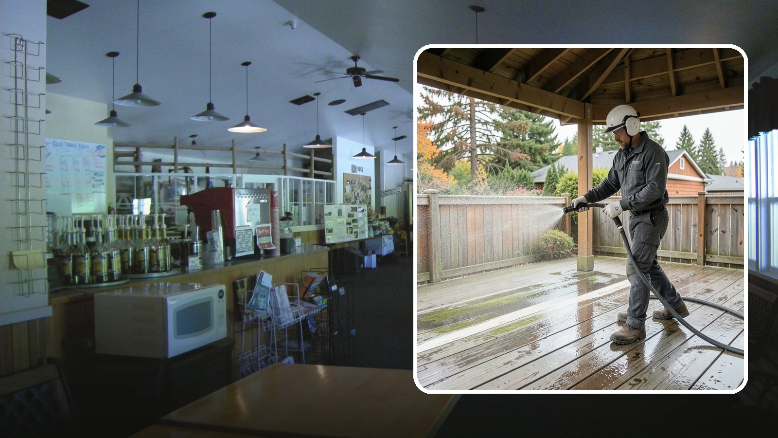 Gazebo Washing in Black Diamond, King County, WA - Wash gazebos inside and out to remove the moss, cobwebs, and mildew that collect in a shaded garden structure.